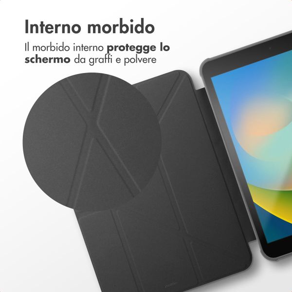 imoshion Origami Klapphülle Apple iPad 9 (2021) 10.2 Zoll / iPad 8 (2020) 10.2 Zoll / iPad 7 (2019) 10.2 Zoll - Schwarz