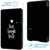 imoshion Design Slim Hard Case Klapphülle für das Tolino Shine 4 - Live Laugh Love