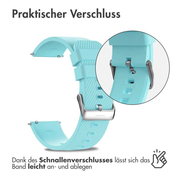 imoshion Flexibles Silikonarmband -   Universelle 20 mm Anschluss - Hellblau
