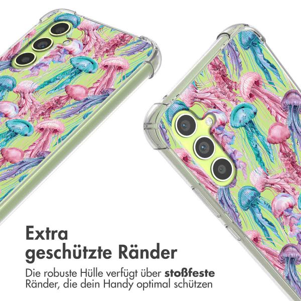 imoshion Design Hülle mit Band Samsung Galaxy A34 (5G) - Jellyfish Watercolor