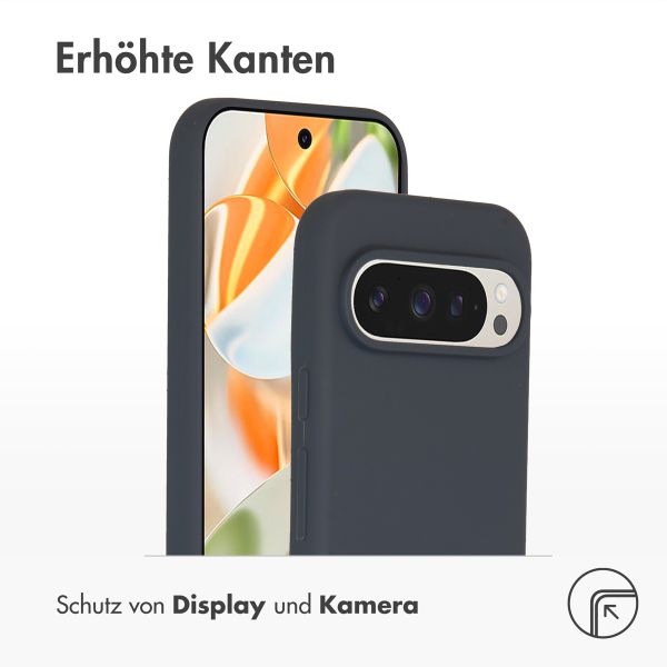 Accezz Liquid Silikoncase für das Google Pixel 9 / 9 Pro - Dunkelblau