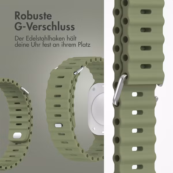 Accezz Ocean Armband für Apple Watch Series 1 - 11 / SE / Ultra (44/45/46/49 mm) - Khaki