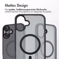 Accezz Rugged Frosted Back Cover mit MagSafe Apple iPhone 16 Plus - Schwarz