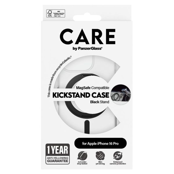 CARE by PanzerGlass Kickstand Case MagSafe Apple iPhone 16 Pro - Schwarz
