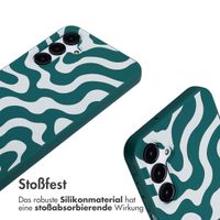 imoshion SilikonHülle design mit Band Samsung Galaxy A16 - Petrol Green Groovy