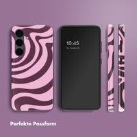 Selencia Vivid Rückabdeckung mit MagSafe Samsung Galaxy S24 - Wavy Swirl Pink Plum