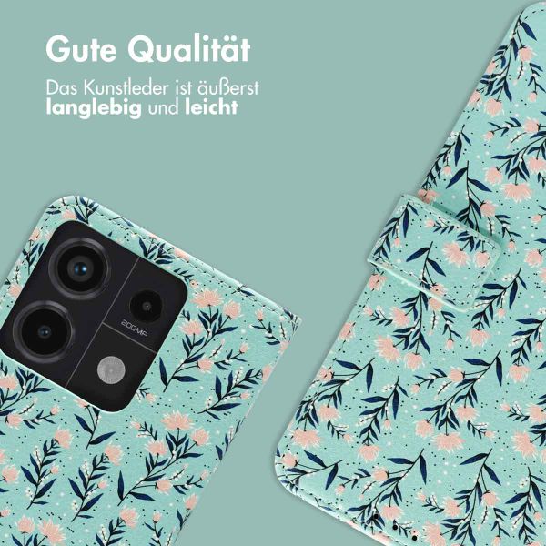 imoshion Design Klapphülle Xiaomi Redmi Note 13 Pro (5G) / Poco X6 - Blue Flowers