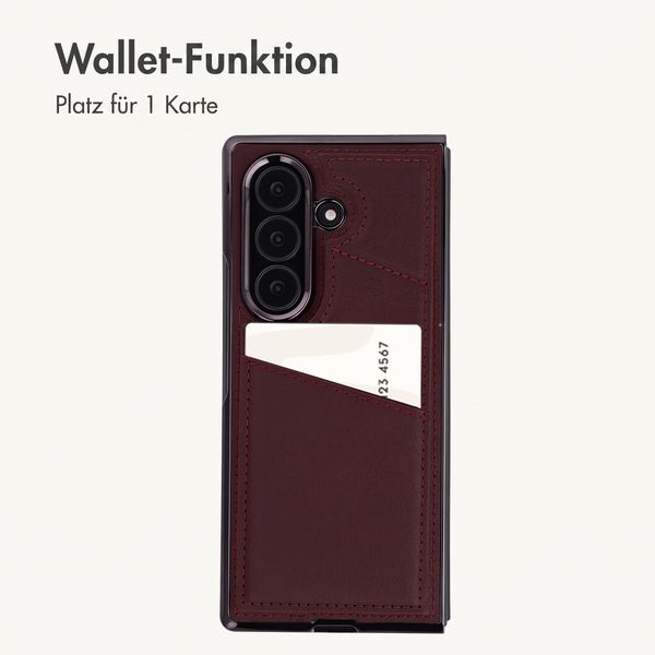 imoshion Kunstleder MagSafe Backcover mit Kartenfach Samsung Galaxy Z Fold 8 Ultra - Wine Red