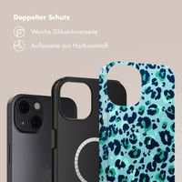 Selencia Vivid Tough Back Cover mit MagSafe für das iPhone 13 - Wild Spots Light Blue