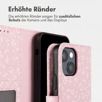 imoshion Design Klapphülle Apple iPhone 14 - Pink Bazaar Flowers