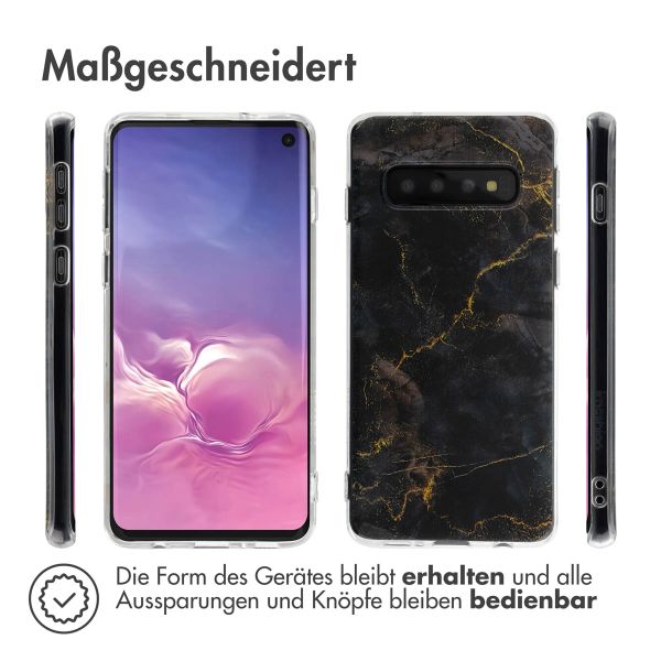 imoshion Design Hülle für das Samsung Galaxy S10 - Black Marble