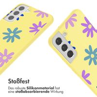 imoshion SilikonHülle design mit Band Samsung Galaxy S22 - Yellow Flower Distance