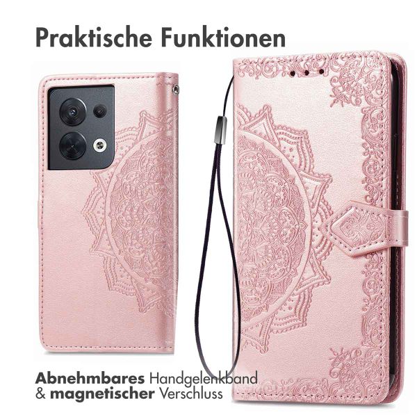 imoshion Mandala Klapphülle für das Oppo Reno 8 5G - Rose Gold