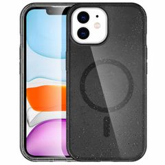 imoshion Sparkle Back Cover mit MagSafe Apple iPhone 12 (Pro) - Glitter Schwarz