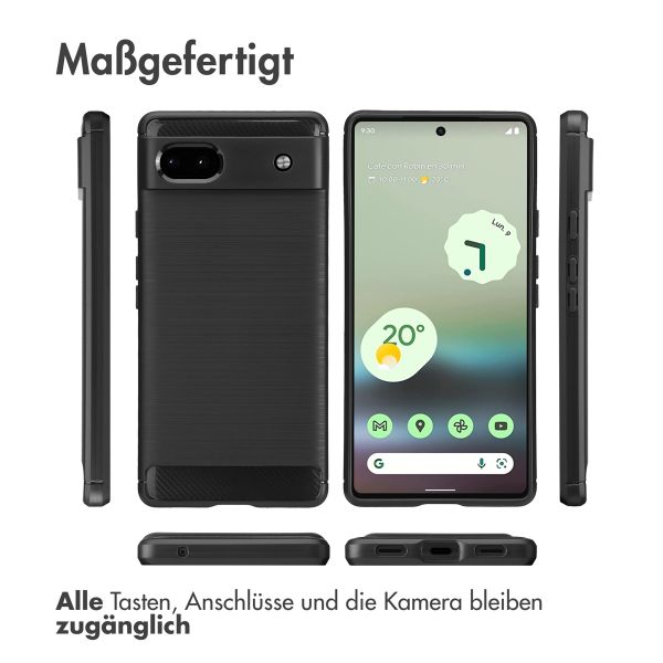 imoshion Brushed Back Cover für das Google Pixel 6a - Schwarz