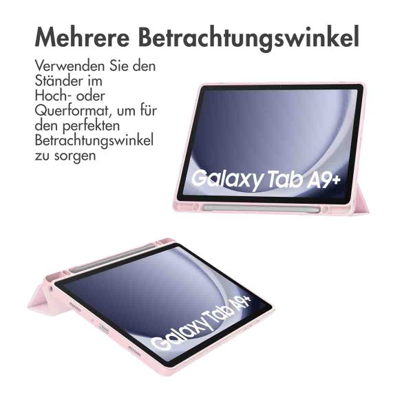 imoshion Trifold Hardcase Klapphülle Samsung Galaxy Tab A9 Plus - Rosa