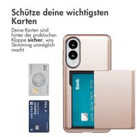 imoshion Backcover mit Kartenfach Samsung Galaxy S25 Edge - Rosé gold