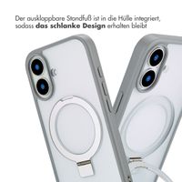 Accezz Ring Stand Backcover mit MagSafe Apple iPhone 16 - Grau