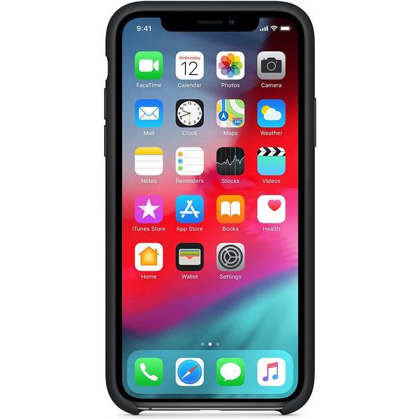 Apple Silikon-Case Schwarz für das iPhone Xs / X