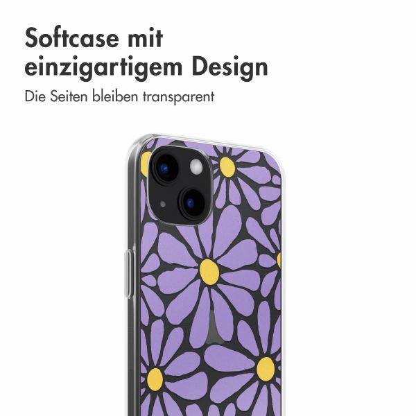 imoshion  Design Hülle für das iPhone 13 - Tropical Violet Flowers Connect