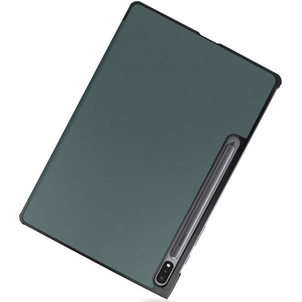 imoshion Trifold Klapphülle Samsung Galaxy Tab S8 Plus / S7 Plus / S7 FE 5G - Dunkelgrün