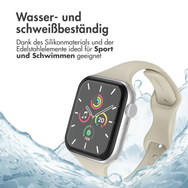 imoshion Slim Silikonarmband für die Apple Watch Series 1-10 / SE / Ultra (2) (44/45/46/49 mm) - Sternenlicht