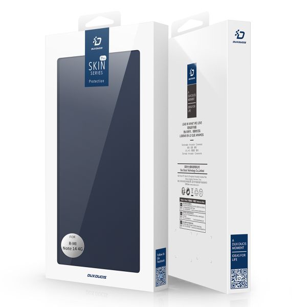 Dux Ducis Slim TPU Klapphülle für das Xiaomi Redmi Note 14 (4G) - Dunkelblau
