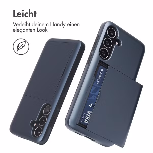 imoshion Backcover mit Kartenfach Samsung Galaxy S25 FE - Dunkelblau