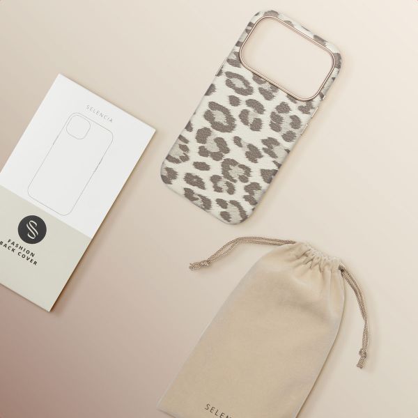 Selencia Sabi Backcover Leopardenmuster mit MagSafe Apple iPhone 17 Pro - Soft Ivory