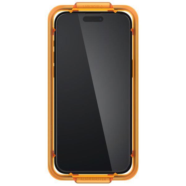 Spigen AlignMaster Full Cover Screen Protector 2-Pack für das Apple iPhone 15 Pro Max - Schwarz