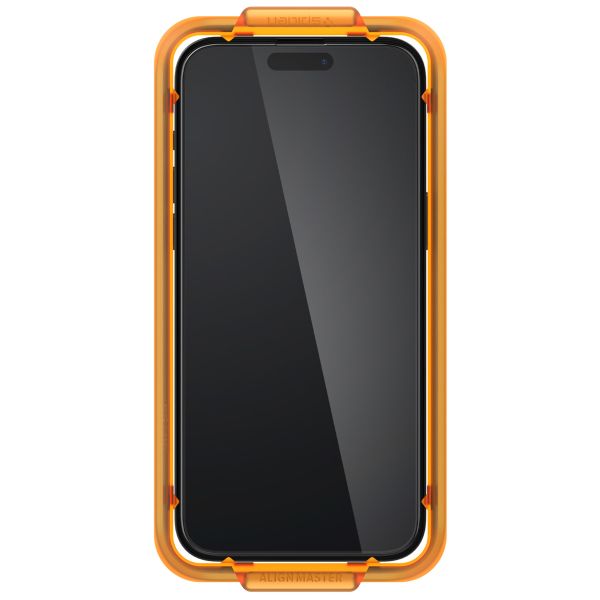 Spigen AlignMaster Full Cover Screen Protector 2-Pack für das iPhone 15 Pro Max - Schwarz