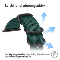 imoshion Nylonarmband für das Apple Watch Series 1-9 / SE - 38/40/41 mm / Series 10 - 42 mm - Dunkelgrün