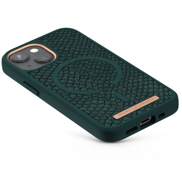 Njorð Collections Salmon Leather MagSafe Case für das iPhone 13 Mini - Dark Green