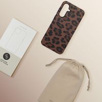 Selencia Sabi Backcover Leopardenmuster mit MagSafe Samsung Galaxy A56 - Mocha Brown