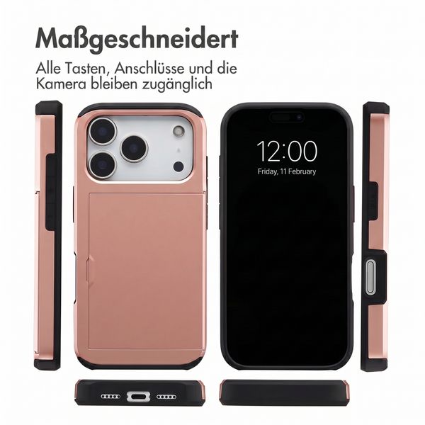 imoshion Backcover mit Kartenfach Apple iPhone 18 Pro / 17 Pro - Rose Gold
