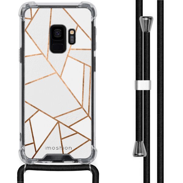 imoshion Design Hülle mit Band für das Samsung Galaxy S9 - White Graphic