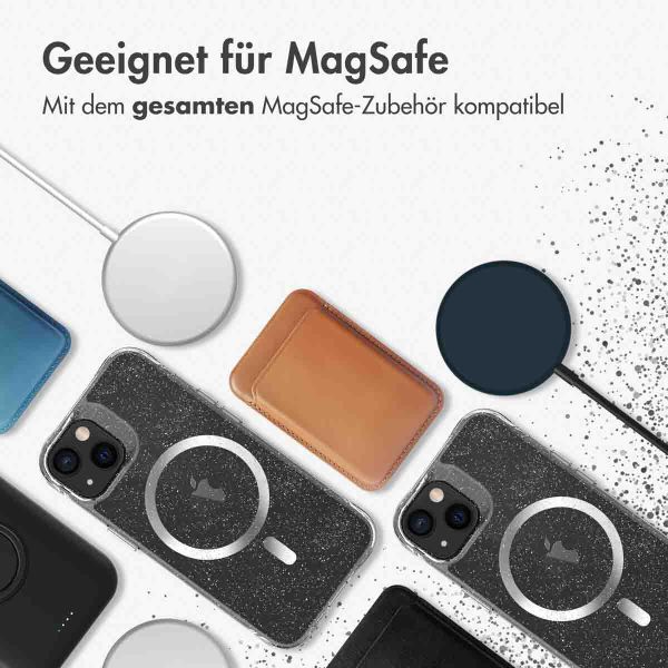 imoshion Klare Glitter-Rückschale mit MagSafe iPhone 13 - Silber