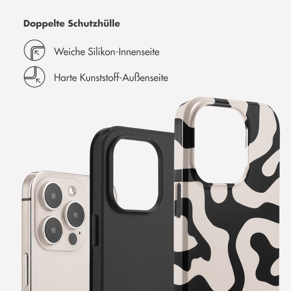 Selencia Vivid Tough Back Cover für das iPhone 14 - Art Wave Black