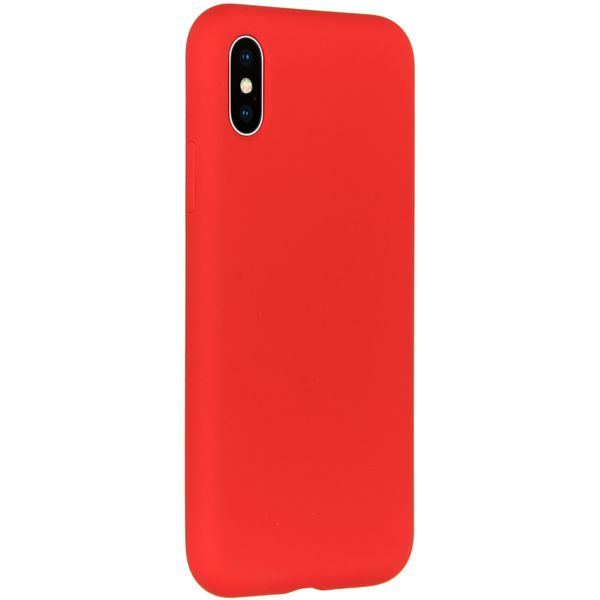 Accezz Liquid Silikoncase Rot für das iPhone Xs / X