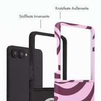 Selencia Vivid Rückabdeckung mit MagSafe Samsung Galaxy Z Flip 8 - Wavy Swirl Pink Plum