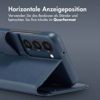 Accezz 2-in-1 Klapphülle aus Leder mit MagSafe Samsung Galaxy S23 - Nightfall Blue