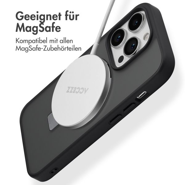 Accezz Ring Stand Backcover mit MagSafe für das Apple iPhone 14 Pro - Schwarz
