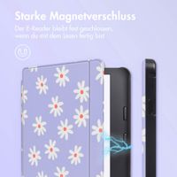 imoshion Design Slim Hard Case Sleepcover mit Stand Kobo Libra 2 / Tolino Vision 6 - Flowers Distance
