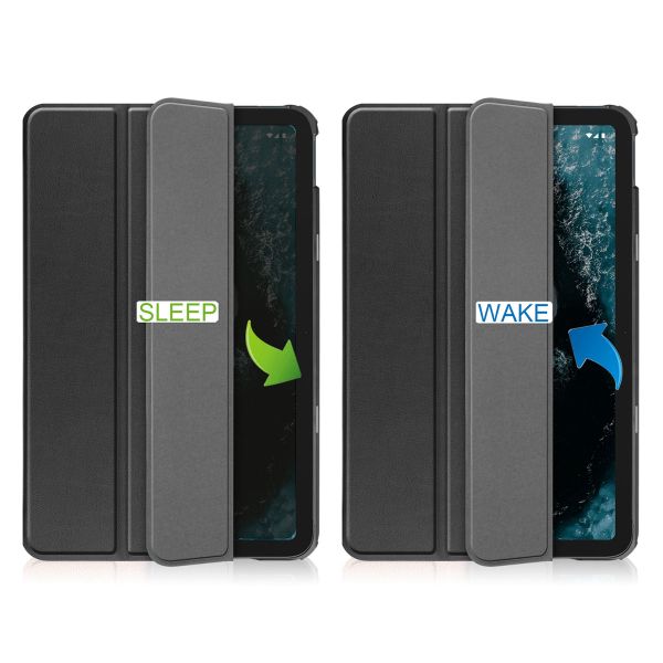 imoshion Trifold Klapphülle Nokia T20 - Schwarz