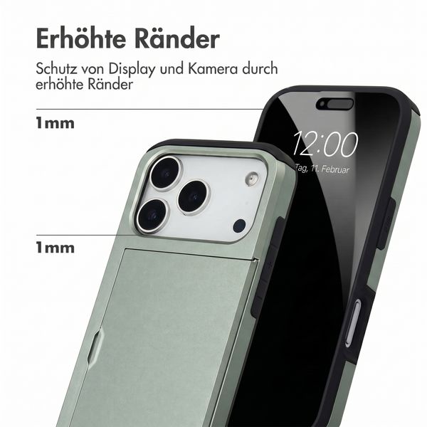 imoshion Backcover mit Kartenfach Apple iPhone 18 Pro / 17 Pro - Grün