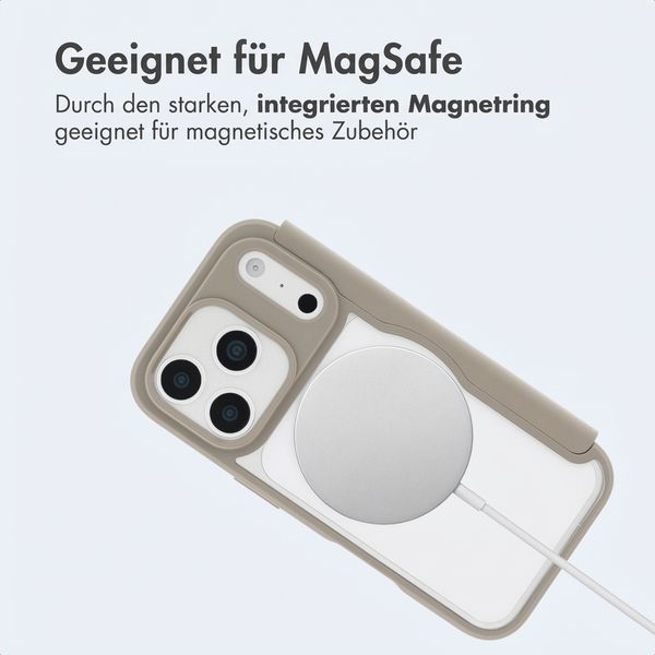 imoshion Transparente Bookcase mit MagSafe Apple iPhone 17 Pro Max - Beige
