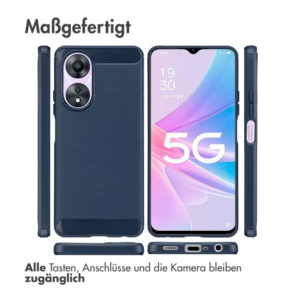 imoshion Brushed Back Cover für das Oppo A58 (4G) - Dunkelblau