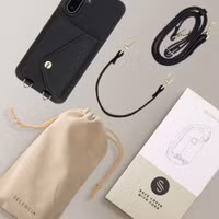 Selencia Sera HandyHülle mit Kordel und Umschlag-Kartenhalter Samsung Galaxy A17 (5G) - Schwarz