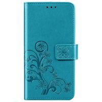 Kleeblumen Klapphülle Huawei P Smart Pro / Y9s - Türkis