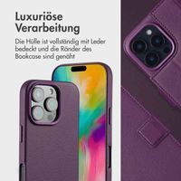 Accezz 2-in-1 Klapphülle aus Leder mit MagSafe für das Apple iPhone 16 Pro Max - Heath Purple